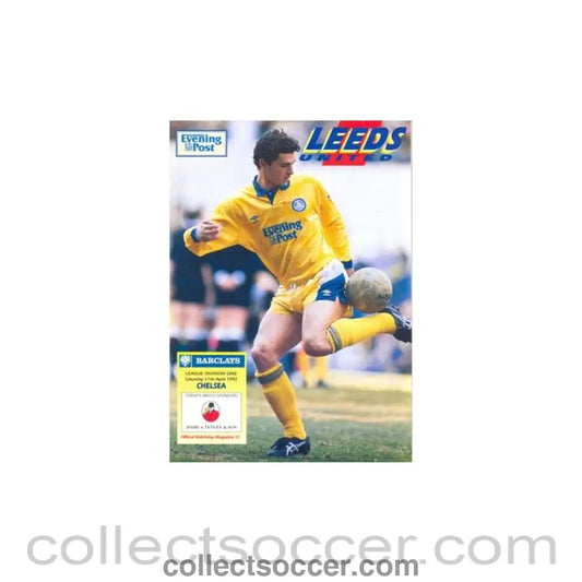 1992 - Leeds United v Chelsea official programme 11/04/1992