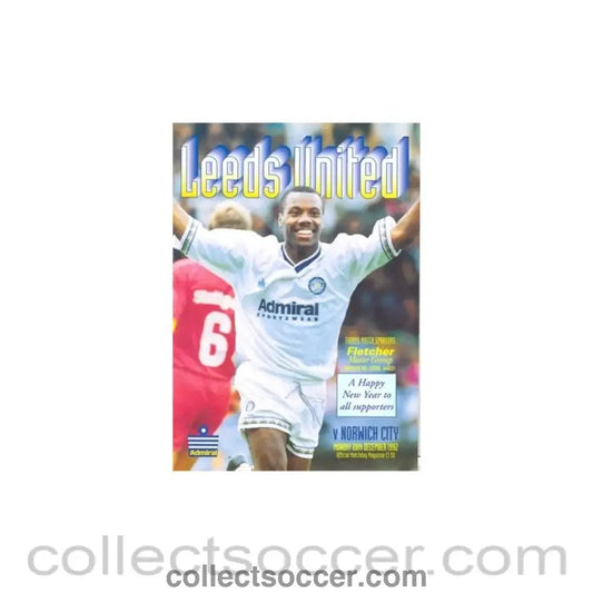 1992 - Leeds United v Norwich City official programme 28/12/1992 - Collect Soccer