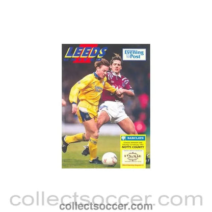 1992 - Leeds United v Notts County official programme 01/02/1992 - Collect Soccer