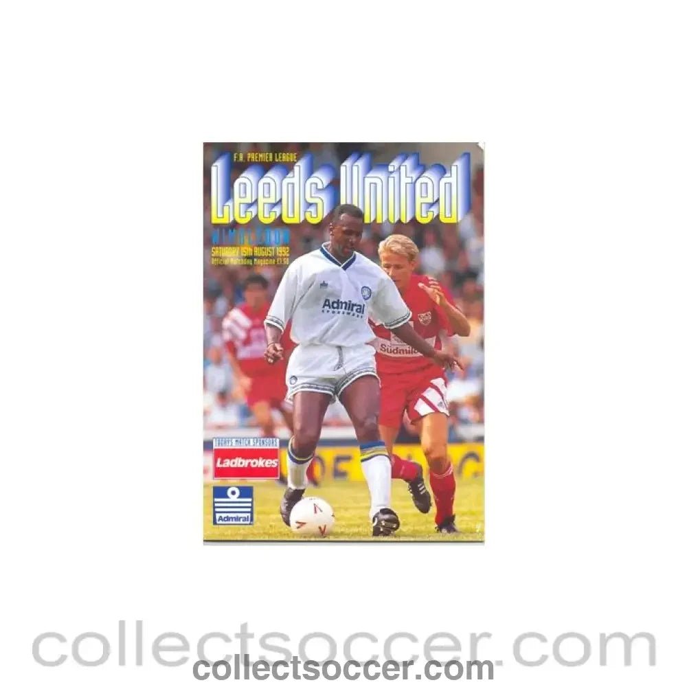 1992 - Leeds United v Wimbledon official programme 15/08/1992 - Collect Soccer