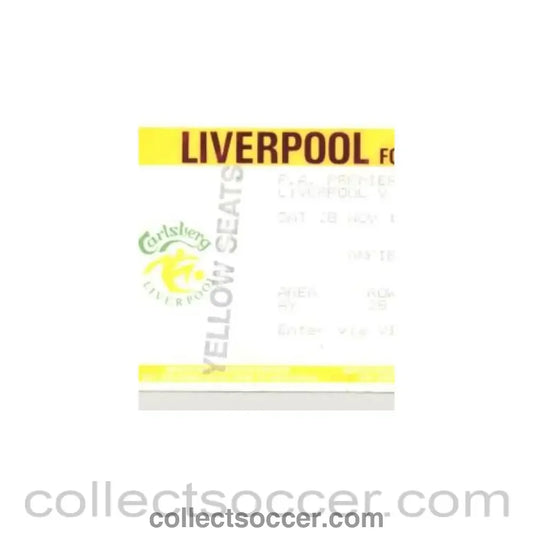 1992 - Liverpool v Crystal Palace ticket 28/11/1992