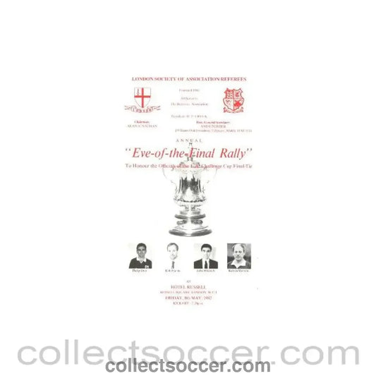 1992 Liverpool v Sunderland FA Challenge Cup Final 09/05/1992 Eve-of-the-Final-Rally programme