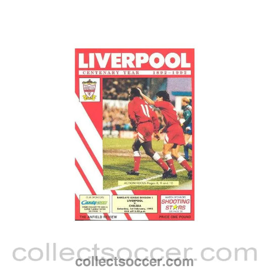 1992 - Liverpool vChelsea official programme 01/02/1992