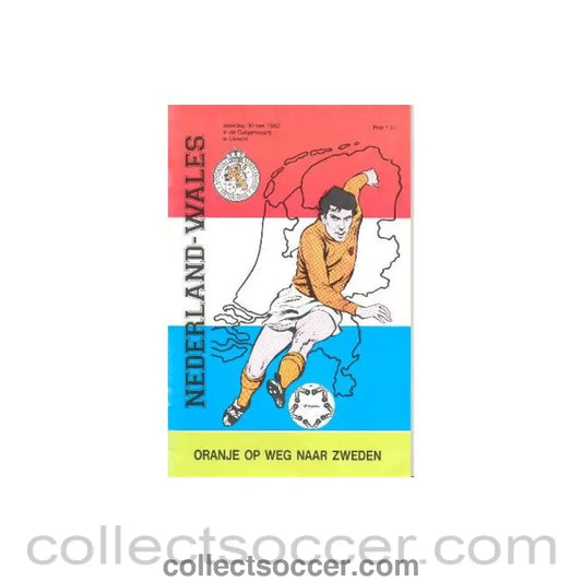 1992 - Netherland v Wales official programme 30/05/1992 - Collect Soccer