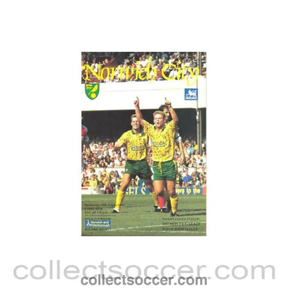 1992 - Norwich vChelsea official programme 19/08/1992 - Collect Soccer