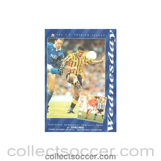 1992 - Sheffield Wednesday vChelsea official programme 22/08/1992 - Collect Soccer