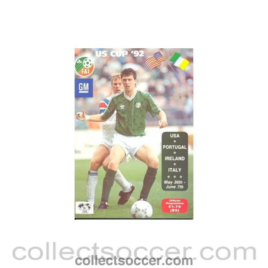 1992 - US Cup 1992 - USA, Ireland, Portugal and Italy official programme May 30th June 7th 1992 - Collect Soccer