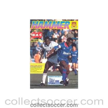 1992 - West Ham United v Oldham Athletic official programme 01/02/1992 - Collect Soccer
