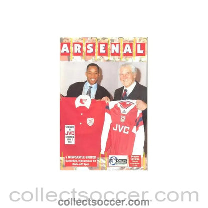 1993 - Arsenal v Newcastle United official programme 27/11/1993 Carling Premiership