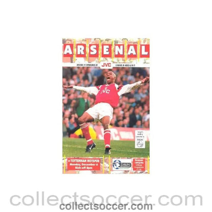 1993 - Arsenal v Tottenham Hotspur official programme 06/12/1993 Carling Premiership - Collect Soccer