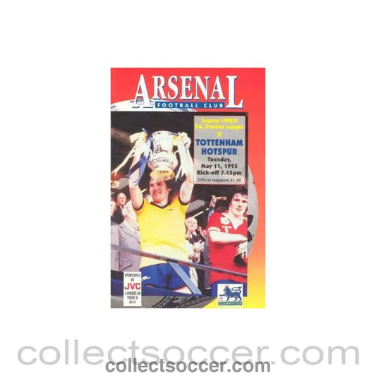 1993 - Arsenal v Tottenham Hotspur official programme 11/05/1993 Premier League