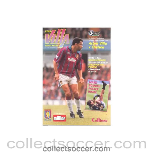 1993 - Aston Villa vChelsea official programme 23/10/1993 - Collect Soccer