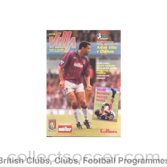 1993 - Aston Villa vChelsea official programme 23/10/1993