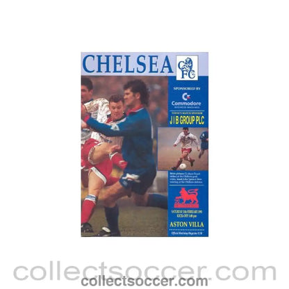 1993 - Chelsea v Aston Villa official programme 13/02/1993