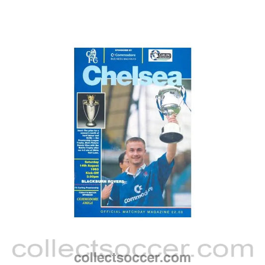 1993 - Chelsea v Blackburn Rovers official programme 14/08/1993
