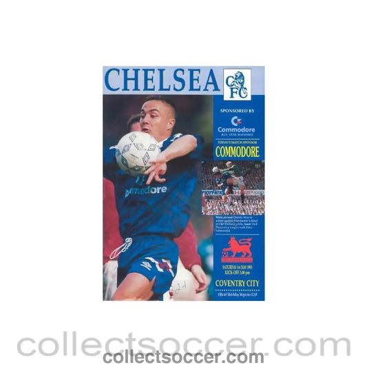 1993 - Chelsea v Coventry City official programme 01/05/1993 F.A. Premier League