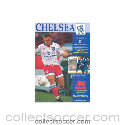1993 - Chelsea v Manchester City official programme 09/01/1993 F.A. Premier League - Collect Soccer