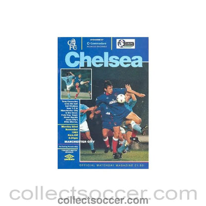 1993 - Chelsea v Manchester City official programme 22/11/1993