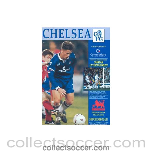1993 - Chelsea v Middlesbrough official programme 03/04/1993