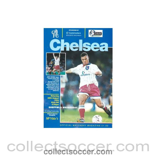 1993 - Chelsea v Sheffield Wednesday official programme 28/08/1993