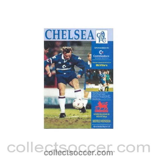 1993 - Chelsea v Sheffield Wednesday official programme 30/01/1993