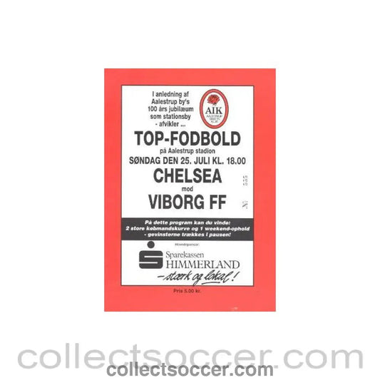 1993 - Chelsea v Viborg official programme 25/07/1993 - Collect Soccer