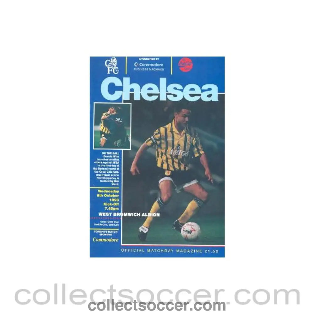 1993 - Chelsea v West Bromwich Albion official programme 06/10/1993