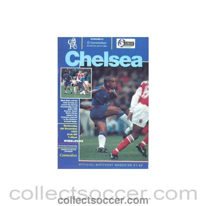 1993 - Chelsea v Wimbledon official programme 08/12/1993