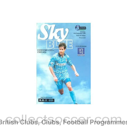 1993 - Coventry City vChelsea official programme 18/09/1993