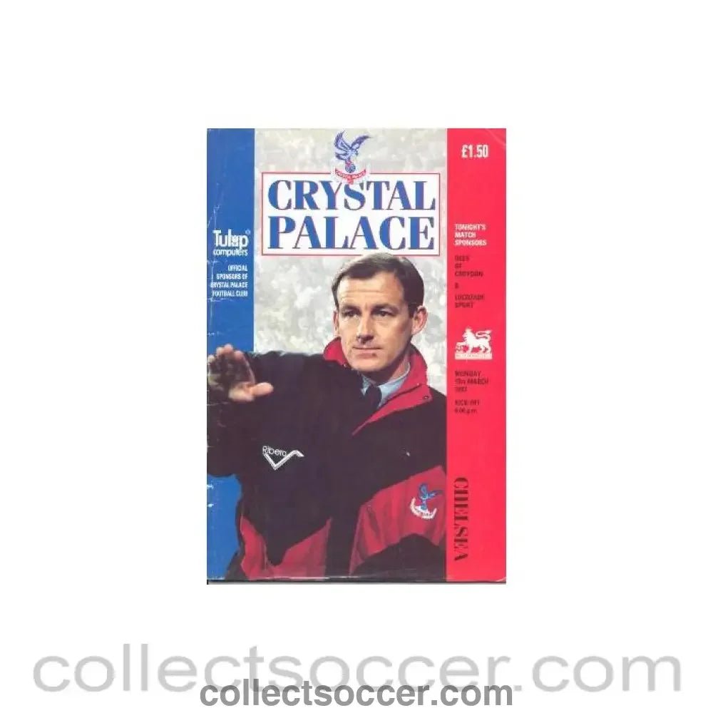 1993 - Crystal Palace v Chelsea official programme 15/03/1993 - Collect Soccer