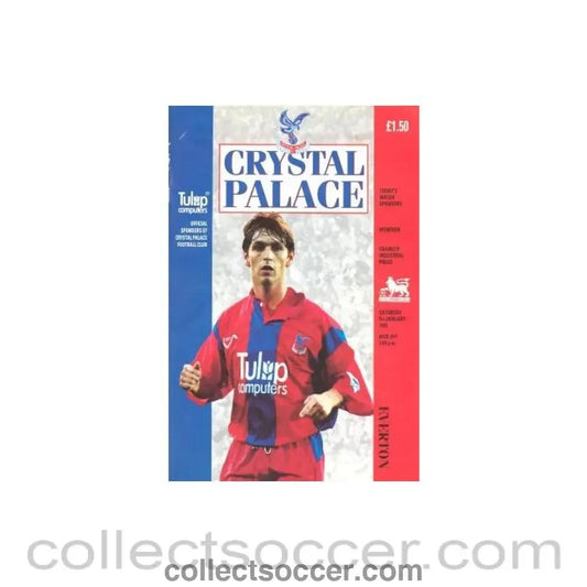 1993 - Crystal Palace v Everton official programme 09/01/1993 - Collect Soccer