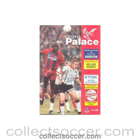 1993 - Crystal Palace v Everton official programme 10/11/1993 - Collect Soccer