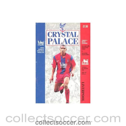 1993 - Crystal Palace v Liverpool official programme 23/03/1993 - Collect Soccer