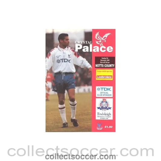 1993 - Crystal Palace v Notts County official programme 05/12/1993 - Collect Soccer