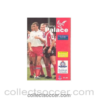 1993 - Crystal Palace v Tranmere Rovers official programme 14/08/1993 - Collect Soccer
