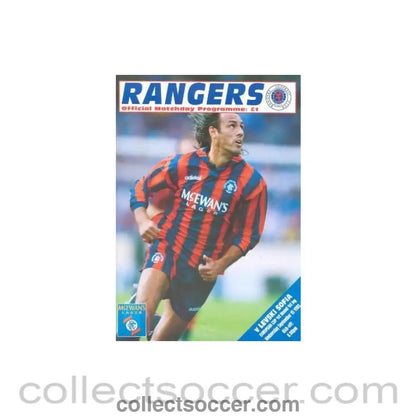 1993 - Glasgow Rangers v Levski Sofia official programme 15/09/1993 - Collect Soccer