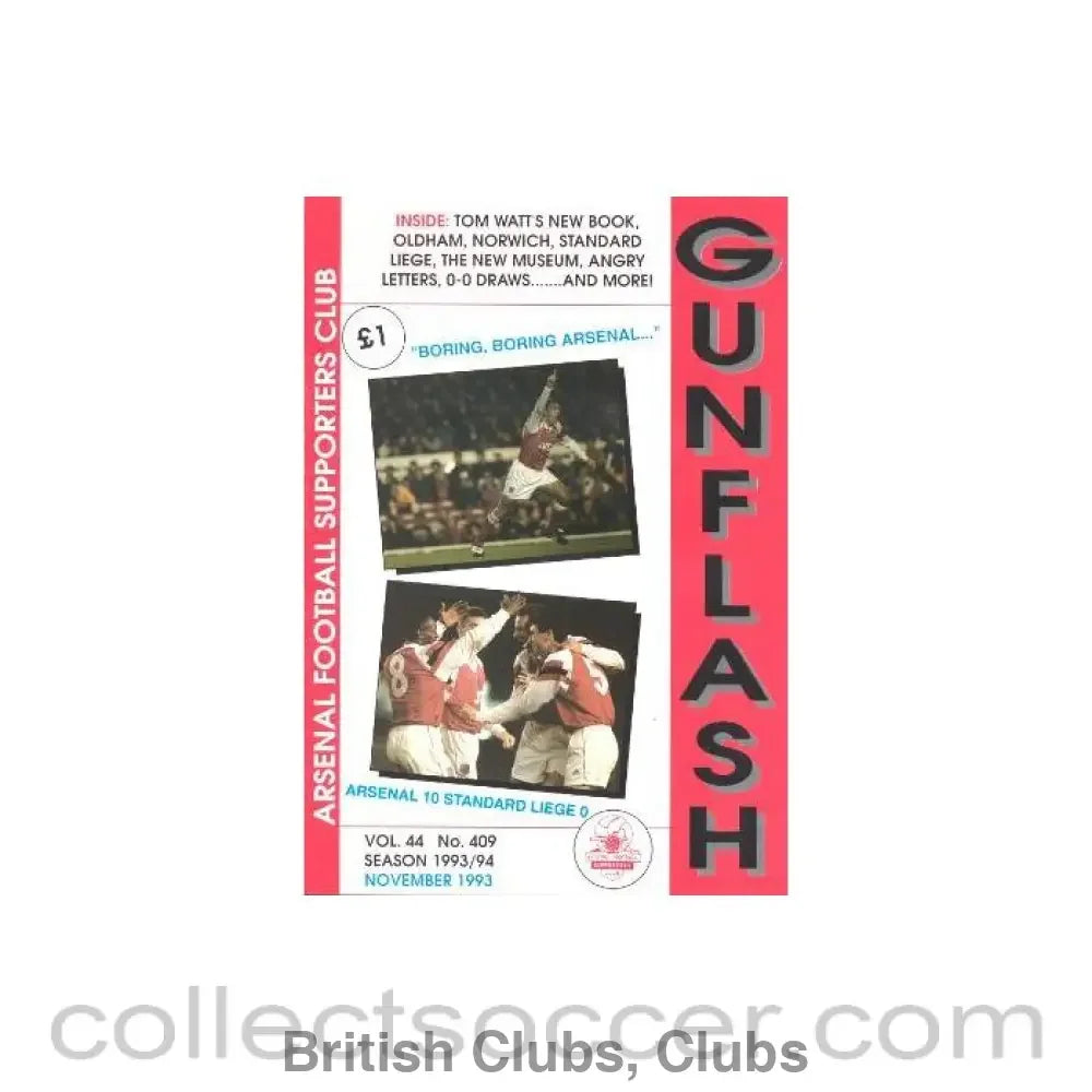 1993 - Gunflash - Arsenal fanzine No: 409 of November 1993