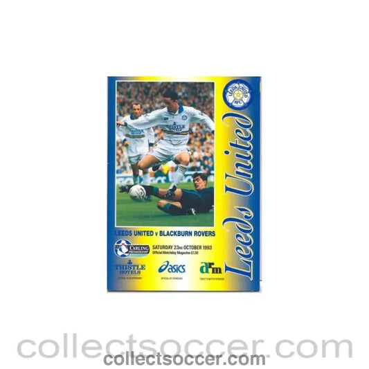 1993 - Leeds United v Blackburn Rovers official programme 23/10/1993 - Collect Soccer