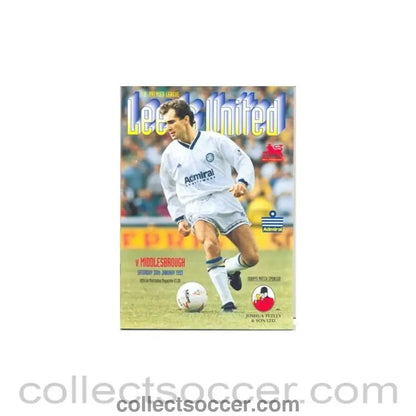 1993 - Leeds United v Middlesbrough official programme 30/01/1993 - Collect Soccer