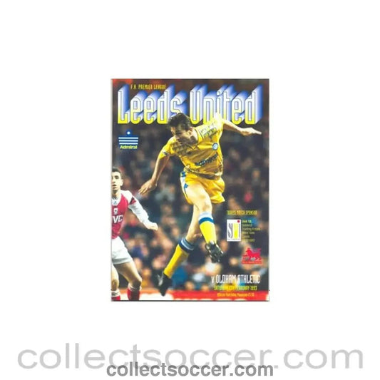 1993 - Leeds United v Oldham Athletic official programme 13/02/1993 - Collect Soccer