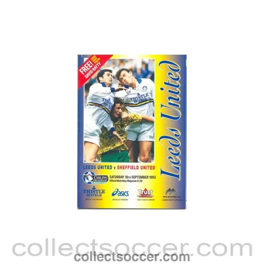 1993 - Leeds United v Sheffield United official programme 18/09/1993 - Collect Soccer