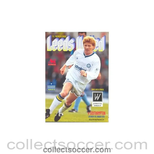 1993 - Leeds United v Southampton official programme 09/01/1993 - Collect Soccer