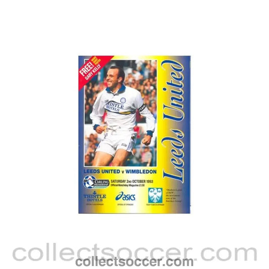 1993 - Leeds United v Wimbledon official programme 02/10/1993 - Collect Soccer