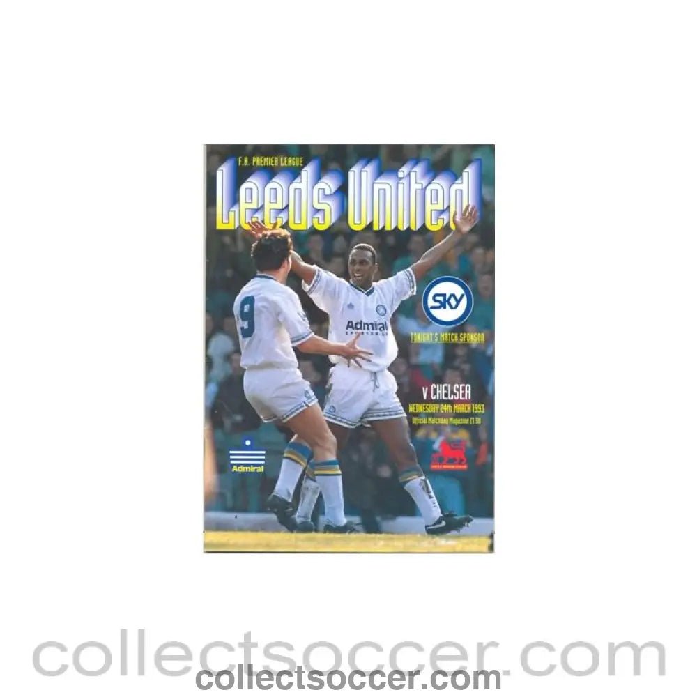 1993 - Leeds vChelsea official programme 24/03/1993 Premier League - Collect Soccer