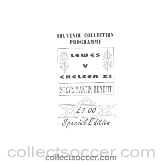 1993 - Lewes vChelsea XI official programme 1993-1994