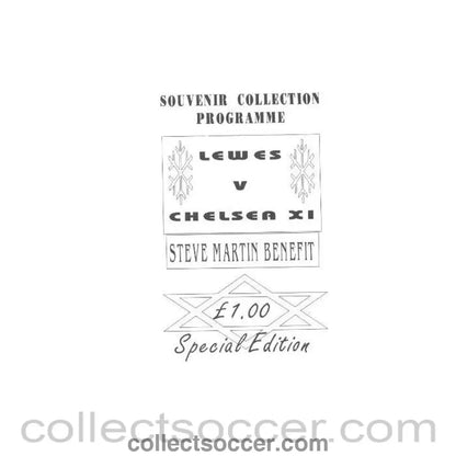 1993 - Lewes vChelsea XI official programme 1993 - 1994 - Collect Soccer