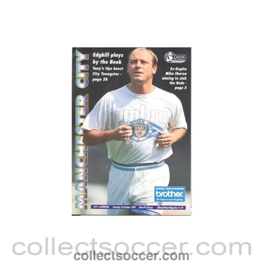 1993 - Manchester City v Liverpool official programme 23/10/1993 Carling Premiership - Collect Soccer