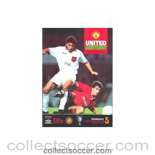 1993 - Manchester United v Galatasaray official programme 20/10/1993 Champions League - Collect Soccer