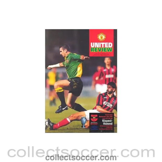 1993 - Manchester United v Kispest - Honved official programme 29/09/1993 Champions League - Collect Soccer