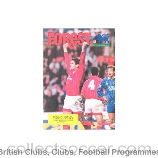 1993 - Nottingham Forest vChelsea official programme 16/01/1993 Premier League